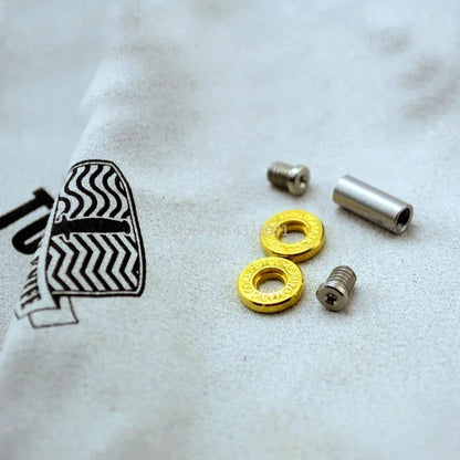 2 Sets Brass + 416 Stainless Steel M4 Fastening Screw Rivet for CNC Cutter DIY Straight Pocket Knife Tools Handle Fastening Nut
