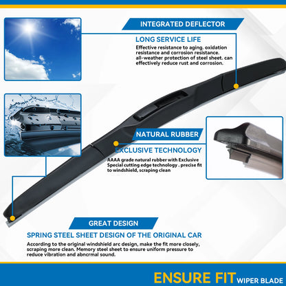 Erick'S Wiper 3Pcs Front Wiper Blades Set for Toyota FJ Cruiser 2006 - 2023 Windshield Windscreen Window Rain Brushes 14"16"14"