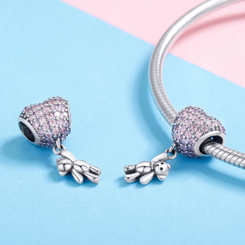 925 Sterling Silver Women Boy Girls Pet Camera Bee Charm Coffee Ladybug Beads Fit DIY Original Bracelet Pendants Jewelry