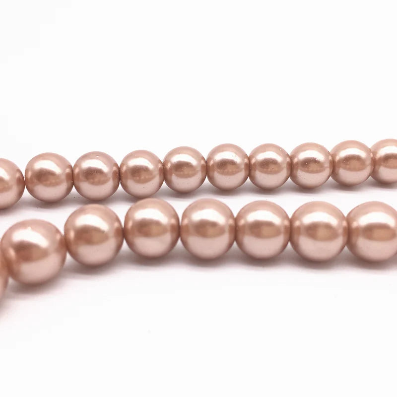 NEW 4/6/8/10Mm round Beads Loose Glass Pearl Spacer Charm Beads for Jewelry Making Diy Handmade Bracelet Accessories