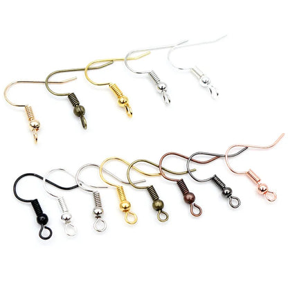 100Pcs/Lot 20X17Mm DIY Earring Findings Earrings Clasps Hooks Fittings DIY Jewelry Making Accessories Iron Hook Earwire Jewelry