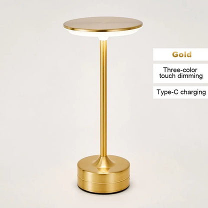 LED Table Lamp Touch Sensor Night Light USB Rechargeable Portable Bedroom Night Light Wireless Reading Lamp Restaurant Hotel Bar