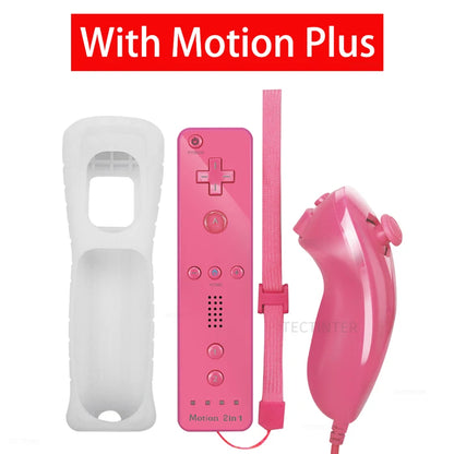 2 in 1 Controller for Nintendo Wii Console Wireless Gamepad Optional Motion plus Nunchuck Remote Joystick Video Game Accessories