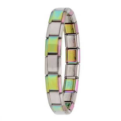 New Women'S Jewelry 9Mm Width Itanlian Elastic Charm Bracelet Fashion Stainless Steel Bangle ST-