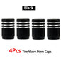 4Pcs/Lot Universal Alu-Alloy Tire Valve Caps for Car Truck Motorcycle Bicycle Valve Stem Cover Tire Accessories