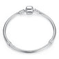 925 Sterling Silver Bracelet – Barrel Snap Clasp, Cubic Zirconia, Bangle Bracelet, Chain Bracelet, Charm, Sizes 17–21