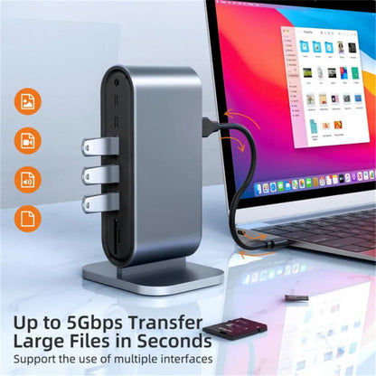 USB C Docking Station PD 100W USB C HUB Type C to Hdmi-Compatible Adapter 4K 30Hz VGA RJ45 USB 3.0 HUB USB Splitter for Macbook