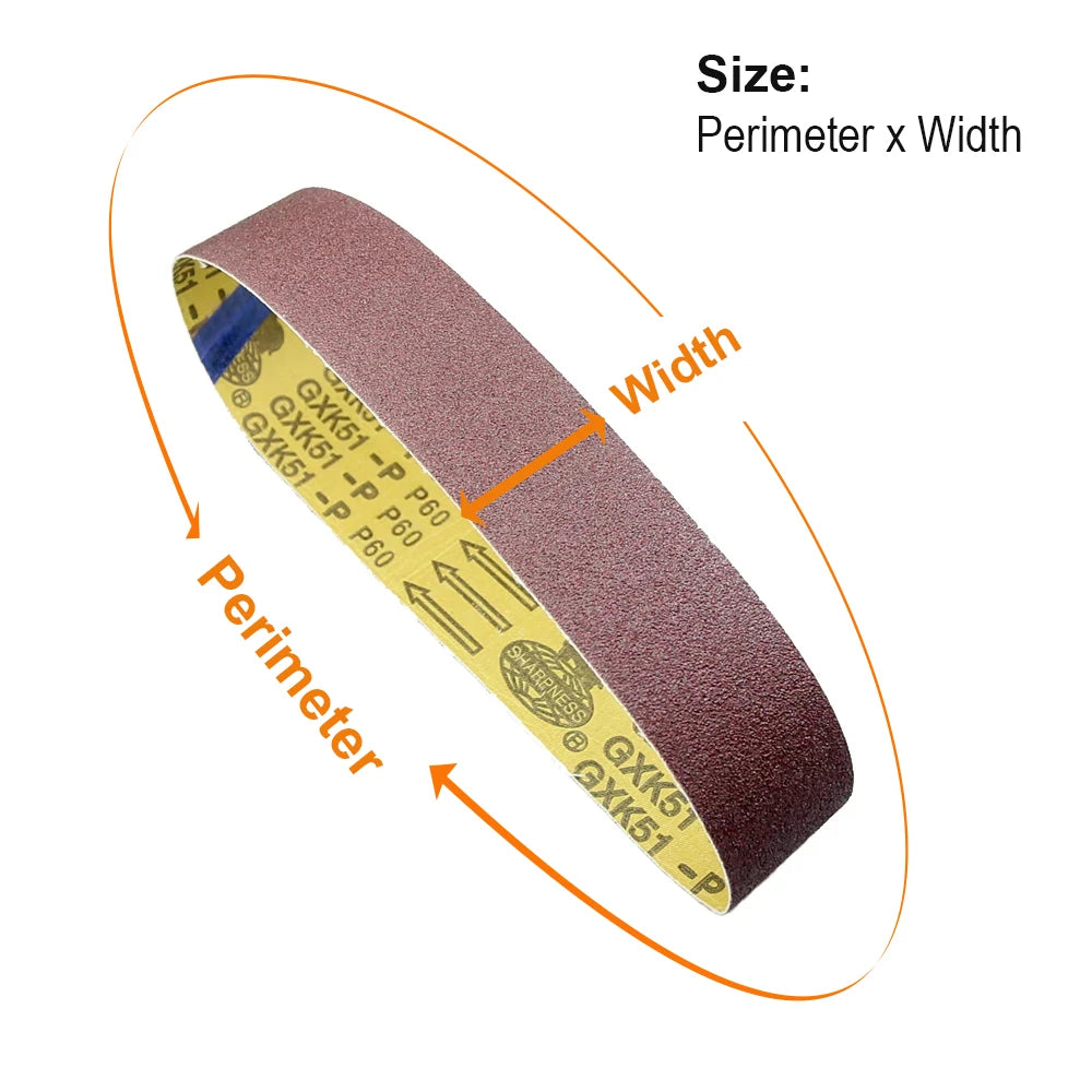 10 Pieces 50X1220Mm A/O Abrasive Sanding Belts 2"X48" P60-600 Coarse to Fine Grinding Belt Grinder Accessories