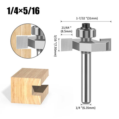1/4" 1/2Shank High Quality "T" Type Biscuit Joint Slot Cutter Jointing/Slotting Router Bit Cutter Wood Working