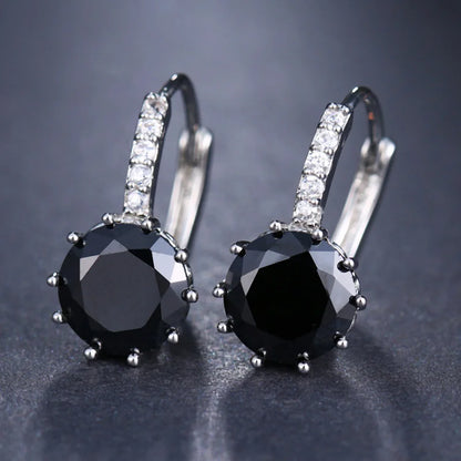 Classic Green AAA Cubic Zirconia Stud Earrings round Crystal Girl Ear Studs for Women Multicolor Fashion Jewelry Brincos AE176