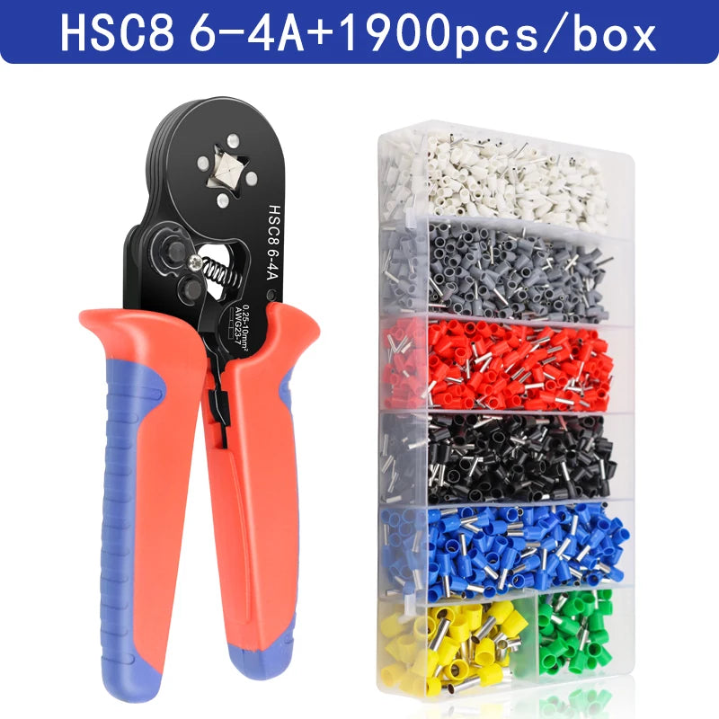 Crimping Pliers Ferrule Sleeves Tubular Terminal Tools HSC8 6-4A/6-6A/16-6 Wire Crimper Household Electrical Sets