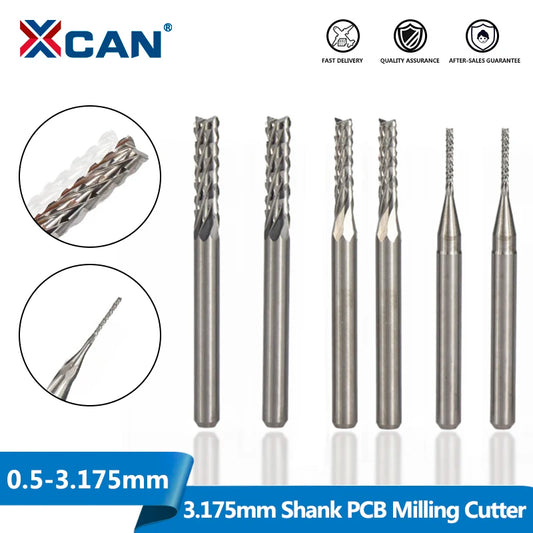 Corn End Mill 10Pcs 0.5-3.175Mm Carbide PCB Milling Bit PCB Milling Cutter CNC Cutting Milling Tools