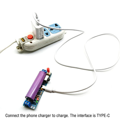 18650 Lithium Battery Charging Module DC3.7V Li-Ion Battery Module Charging Treasure USB Power Bank DIY Kit Type-C Interface