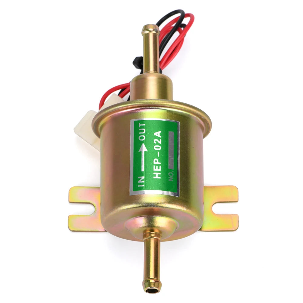 New 12V 24V Electric Fuel Pump Low Pressure Bolt Fixing Wire Diesel Petrol HEP-02A for Car Carburetor Motorcycle ATV
