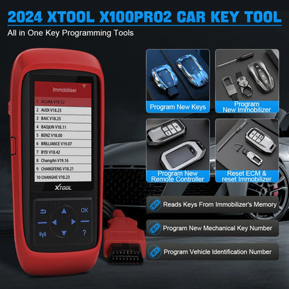 X100 Pro2 OBD2 Automotive Scanner Key Programmer with EEPROM Adapter Code Reader Car Diagnostic Tools Lifetime Free Update