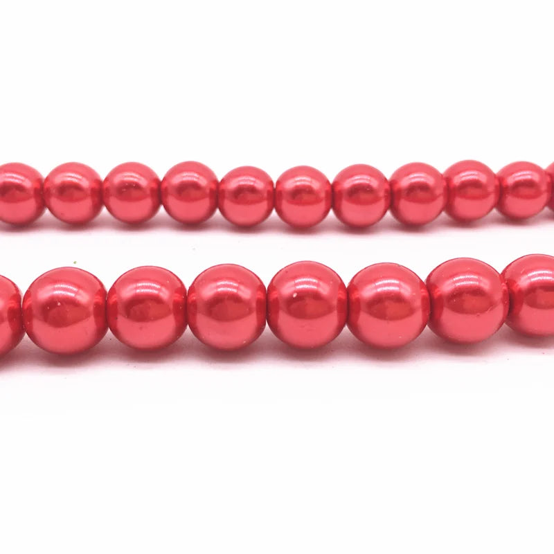 NEW 4/6/8/10Mm round Beads Loose Glass Pearl Spacer Charm Beads for Jewelry Making Diy Handmade Bracelet Accessories