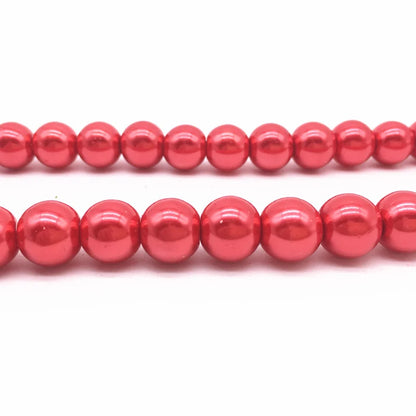 NEW 4/6/8/10Mm round Beads Loose Glass Pearl Spacer Charm Beads for Jewelry Making Diy Handmade Bracelet Accessories