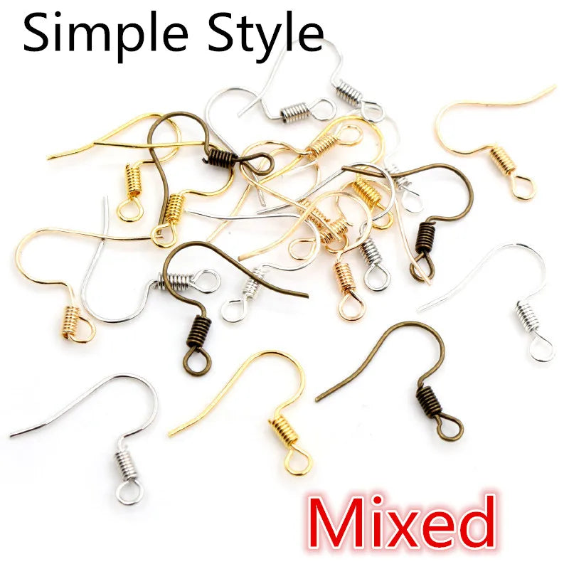 100Pcs/Lot 20X17Mm DIY Earring Findings Earrings Clasps Hooks Fittings DIY Jewelry Making Accessories Iron Hook Earwire Jewelry