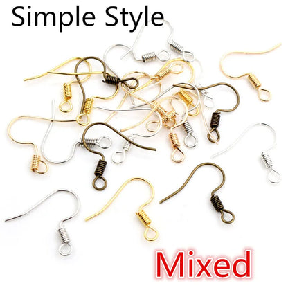 100Pcs/Lot 20X17Mm DIY Earring Findings Earrings Clasps Hooks Fittings DIY Jewelry Making Accessories Iron Hook Earwire Jewelry