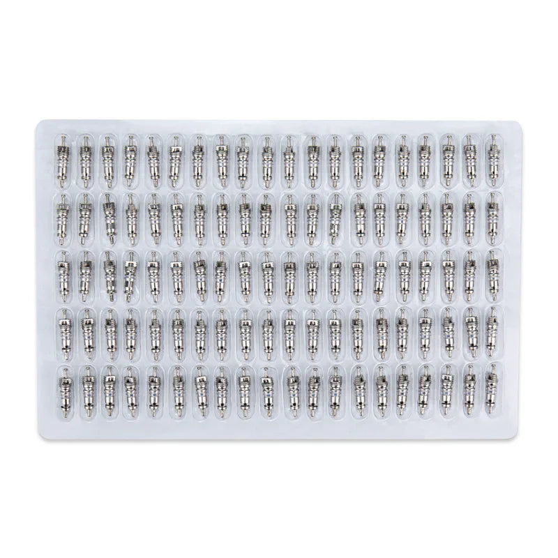100Pcs,Schrader Valve Core for Auto A/C Air Conditioning / Bike Bicycle Tire / HVAC Replacement