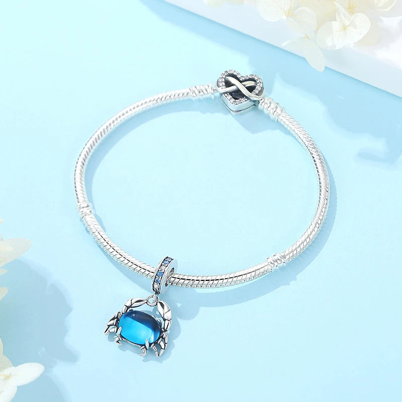 Original 925 Sterling Silver Charm Bead Love Dog Cat Paw Panda Firefly Pendant Charms Fit Bracelets Necklaces Women Jewelry