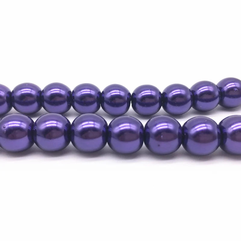 NEW 4/6/8/10Mm round Beads Loose Glass Pearl Spacer Charm Beads for Jewelry Making Diy Handmade Bracelet Accessories