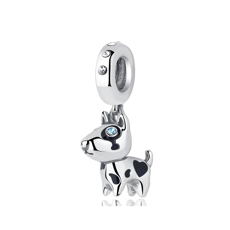 Original 925 Sterling Silver Charm Bead Love Dog Cat Paw Panda Firefly Pendant Charms Fit Bracelets Necklaces Women Jewelry