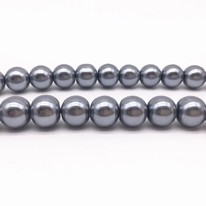 NEW 4/6/8/10Mm round Beads Loose Glass Pearl Spacer Charm Beads for Jewelry Making Diy Handmade Bracelet Accessories