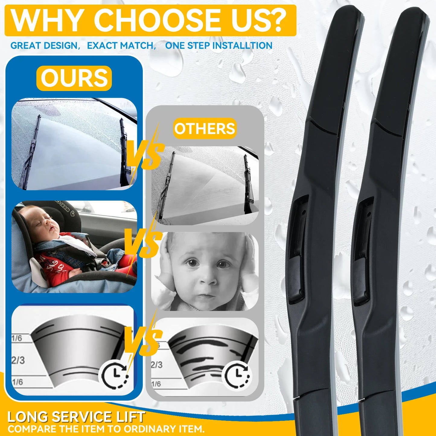 Erick'S Wiper 3Pcs Front Wiper Blades Set for Toyota FJ Cruiser 2006 - 2023 Windshield Windscreen Window Rain Brushes 14"16"14"