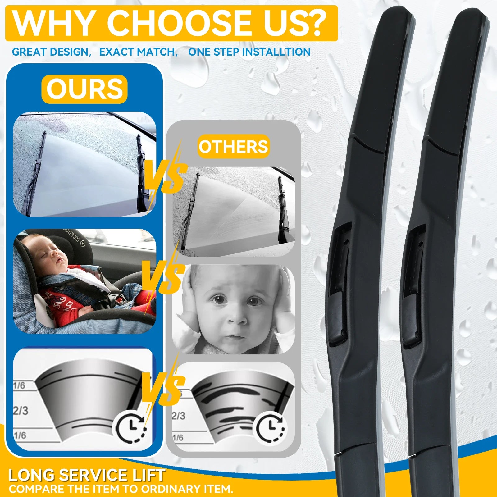 Erick'S Wiper 3Pcs Front Wiper Blades Set for Toyota FJ Cruiser 2006 - 2023 Windshield Windscreen Window Rain Brushes 14"16"14"