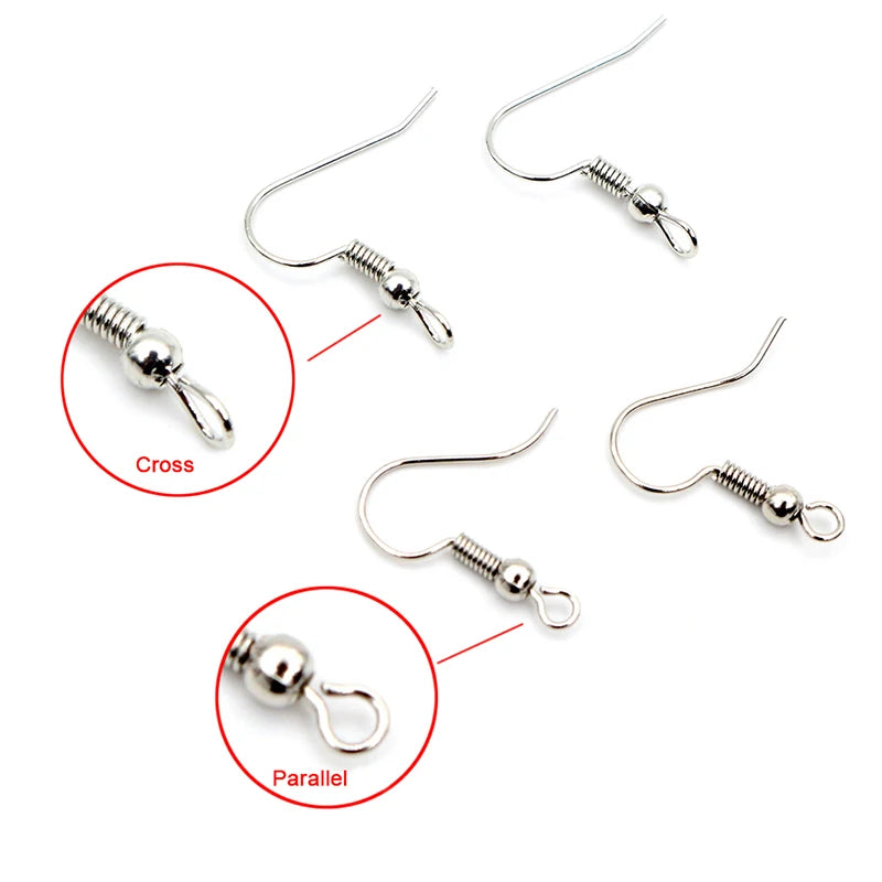 100Pcs/Lot 20X17Mm DIY Earring Findings Earrings Clasps Hooks Fittings DIY Jewelry Making Accessories Iron Hook Earwire Jewelry