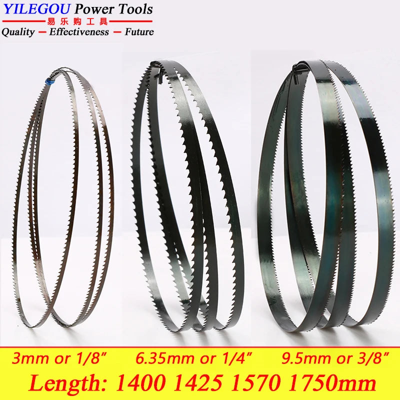 3Pcs 8" 9" 10" Band Saw Blades. 1400 1425 1570 1750Mm Woodworking Bandsaw Blade 6, 14Tpi Cutting Curve. 3 6.35 9.5Mm Saw Blades
