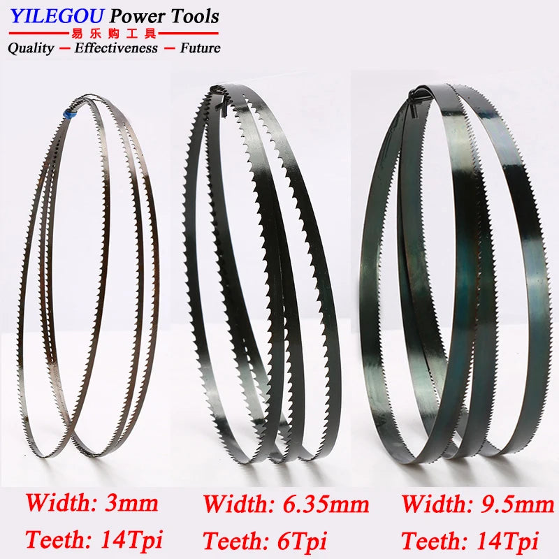 3Pcs 8" 9" 10" Band Saw Blades. 1400 1425 1570 1750Mm Woodworking Bandsaw Blade 6, 14Tpi Cutting Curve. 3 6.35 9.5Mm Saw Blades