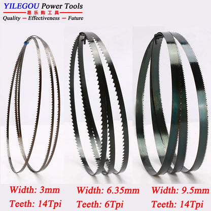 3Pcs 8" 9" 10" Band Saw Blades. 1400 1425 1570 1750Mm Woodworking Bandsaw Blade 6, 14Tpi Cutting Curve. 3 6.35 9.5Mm Saw Blades