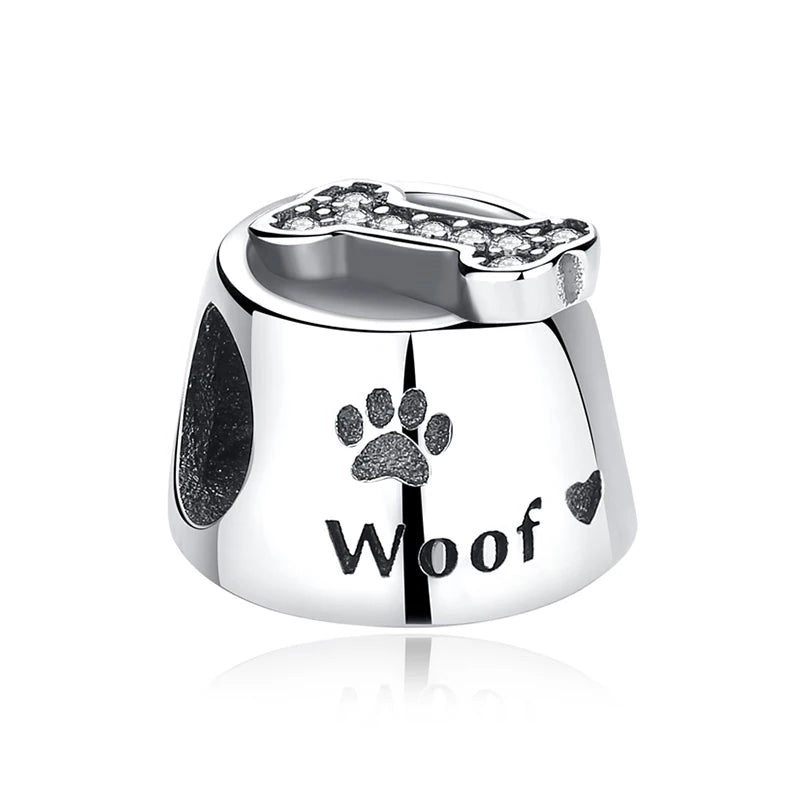 Original 925 Sterling Silver Charm Bead Love Dog Cat Paw Panda Firefly Pendant Charms Fit Bracelets Necklaces Women Jewelry