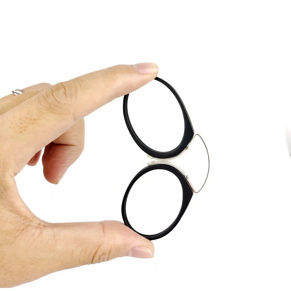 Clip Nose Mini Reading Glasses Men Women Readers Glasses Prescription Glasses without Sideburns Pince-Nez