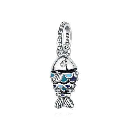Original 925 Sterling Silver Charm Bead Love Dog Cat Paw Panda Firefly Pendant Charms Fit Bracelets Necklaces Women Jewelry