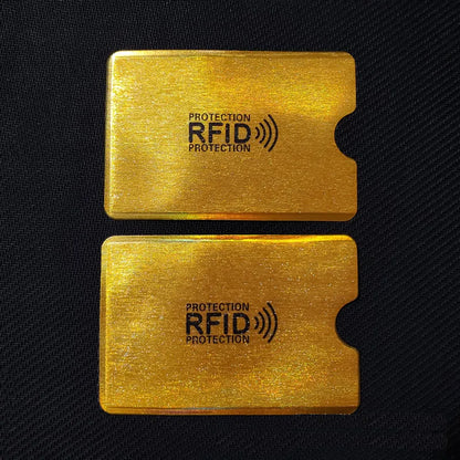10Pcs Anti-Scan Card Sleeve Credit NFC RFID Card Protector Anti-Magnetic Aluminum Foil Portable Bank Card Holder