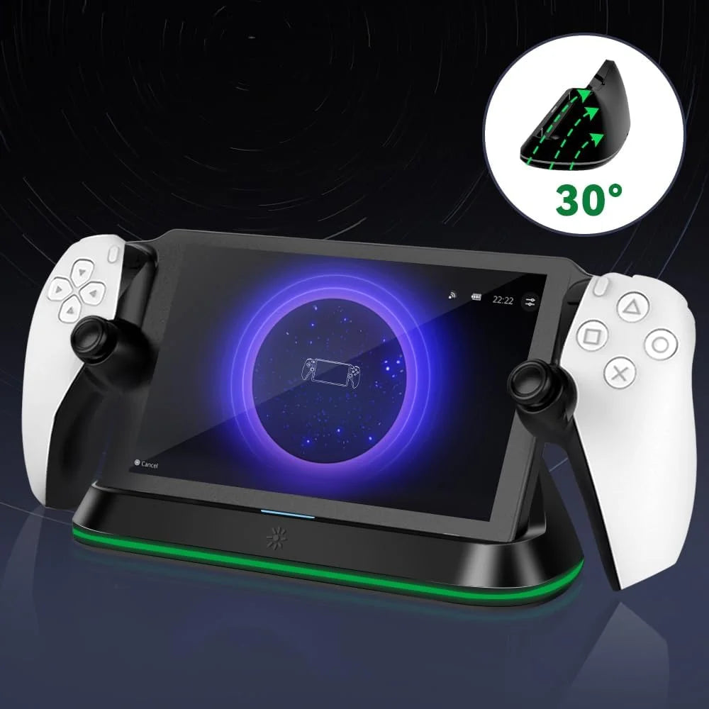 Charging Station for Playstation Portal,Ps5 Accessories Kits with Fast Charging & LED Light, Controller Charging Stand HC-3710