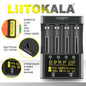 Lii-600 Smart Battery Charger for 18650/21700/AA/AAA | 3A Fast Charging | Nimh/Li-Ion/Nicd Multi-Bay Charger with LCD