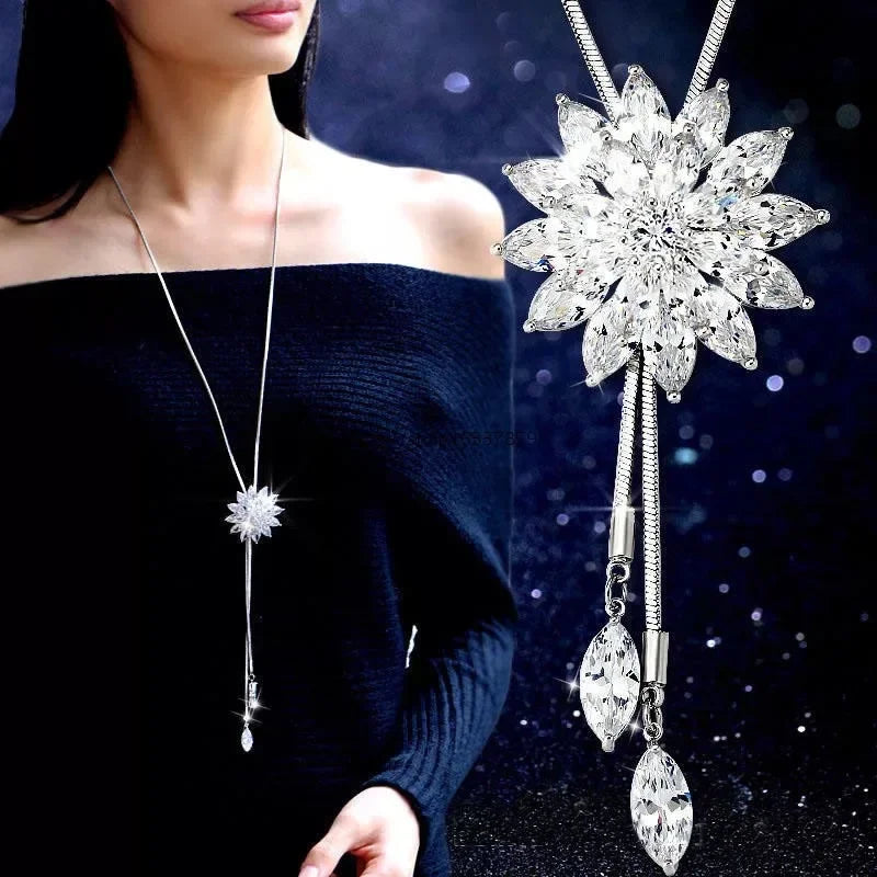 Imitation Pearl Necklaces Retro Popular Vintage Leaf Collar Statement Necklace Long Jewelry for Women