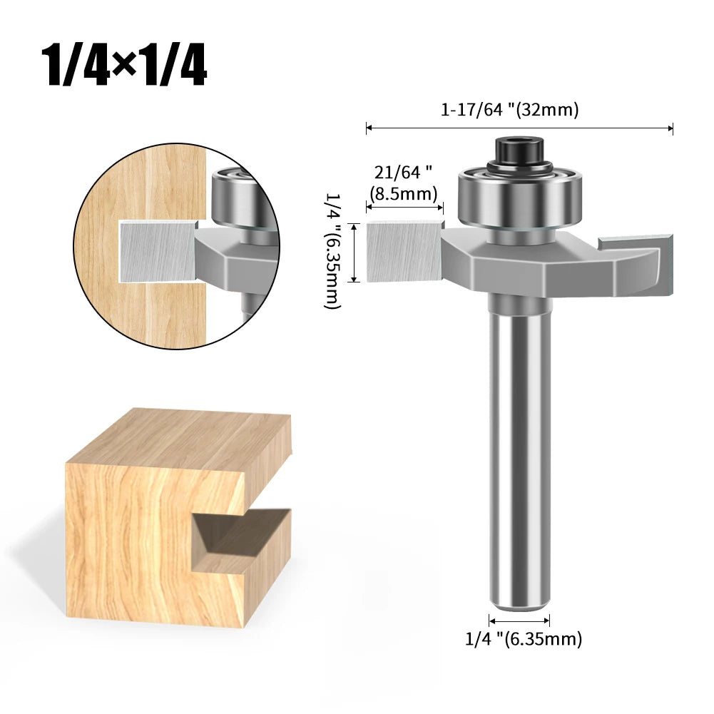 1/4" 1/2Shank High Quality "T" Type Biscuit Joint Slot Cutter Jointing/Slotting Router Bit Cutter Wood Working