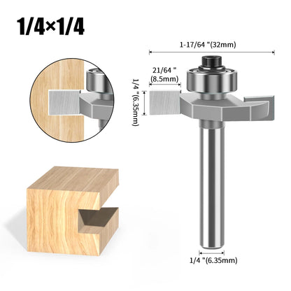1/4" 1/2Shank High Quality "T" Type Biscuit Joint Slot Cutter Jointing/Slotting Router Bit Cutter Wood Working