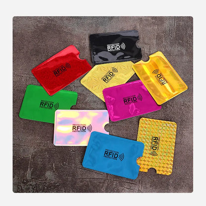 10Pcs Anti-Scan Card Sleeve Credit NFC RFID Card Protector Anti-Magnetic Aluminum Foil Portable Bank Card Holder