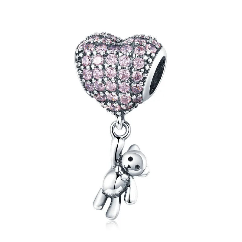 925 Sterling Silver Women Boy Girls Pet Camera Bee Charm Coffee Ladybug Beads Fit DIY Original Bracelet Pendants Jewelry