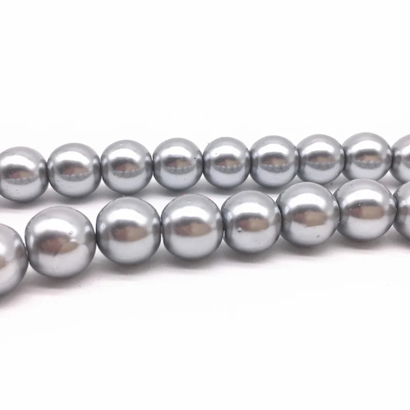 NEW 4/6/8/10Mm round Beads Loose Glass Pearl Spacer Charm Beads for Jewelry Making Diy Handmade Bracelet Accessories