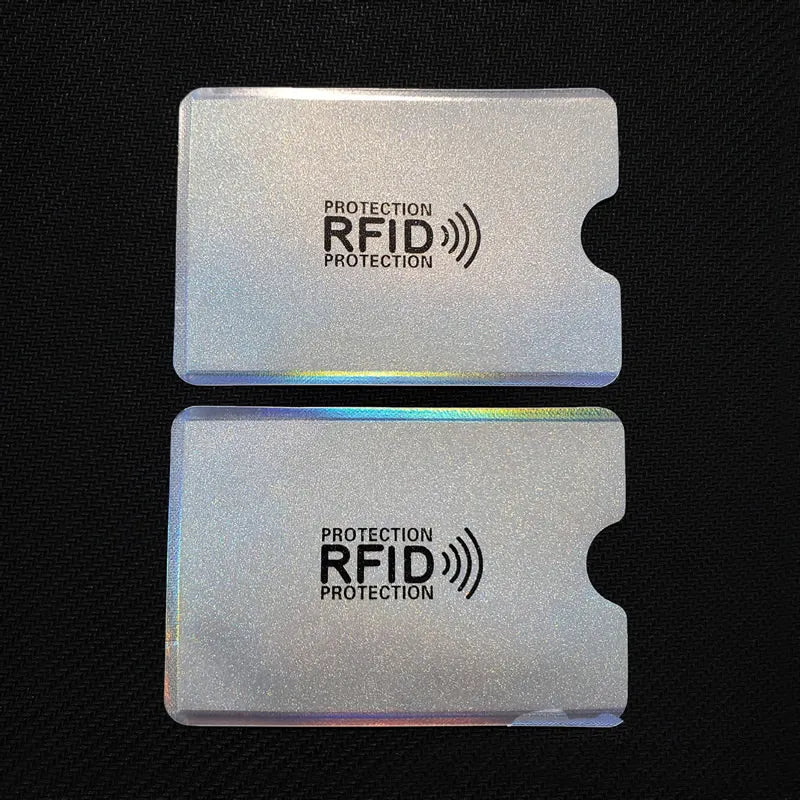 10Pcs Anti-Scan Card Sleeve Credit NFC RFID Card Protector Anti-Magnetic Aluminum Foil Portable Bank Card Holder