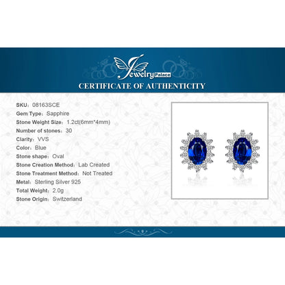 Created Blue Sapphire Ruby 925 Sterling Silver Stud Earrings Natural Amethyst Garnet Peridot Topaz Princess Diana