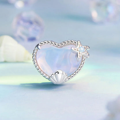 925 Sterling Silver Colorful Ocean Starfish round Heart Charm Butterfly Murano Glass Bead Fit Original Bracelet DIY Gift
