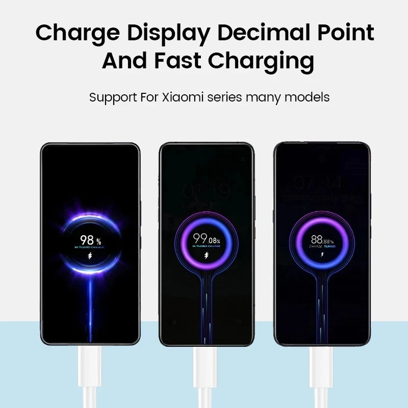 6A 67W Fast Charger Type-C Cable for Xiaomi 10 11 12 Lite 13T Redmi Note 11T 12T 13 Pro POCO F4 F5 X4 GT X5 X6 Quick Charge